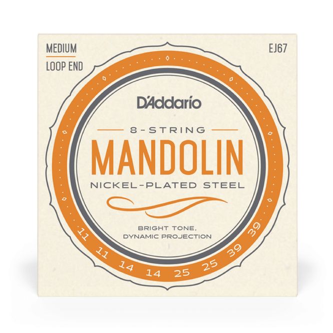 Hovedbilde D'Addario EJ67 Nickel Wound Mandolin, Ball End