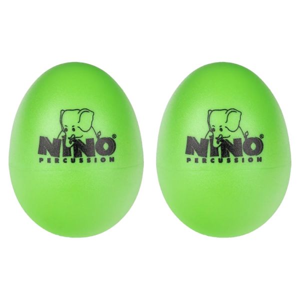Nino Percussion 540GG-2 Egg Shaker Par, Grass Green