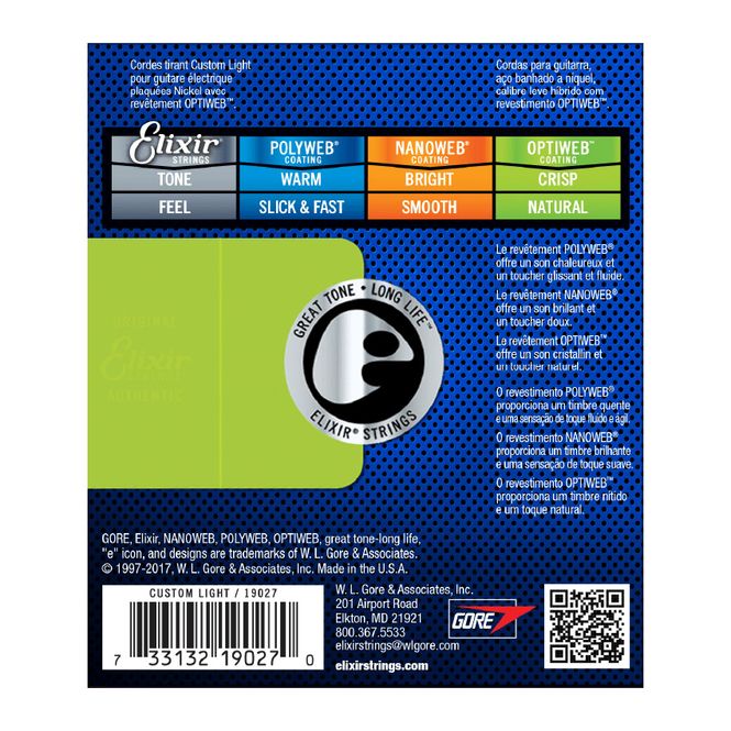 Hovedbilde Elixir Optiweb Custom Light El. Gitar Strenger (09-46)
