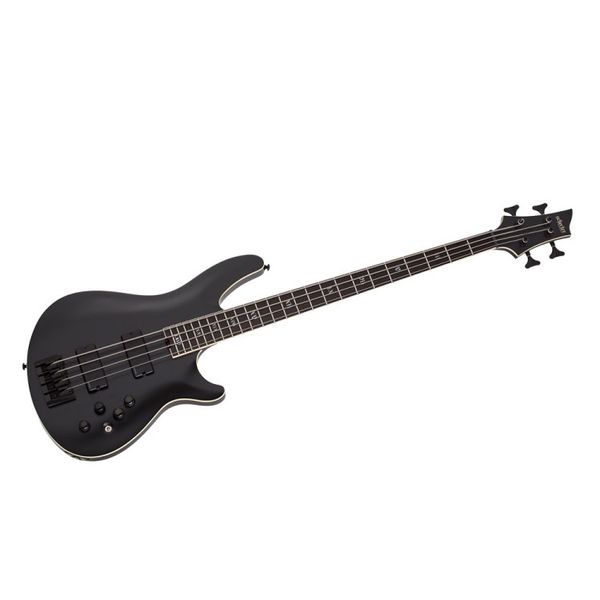 Schecter SLS Elite-4 Evil Twin Satin Black med hardcase