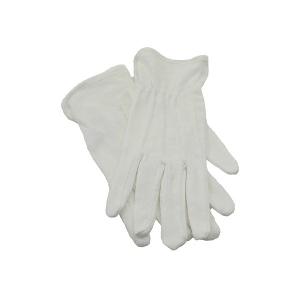 Hvite uniform-hansker m/antiskli, Size 8